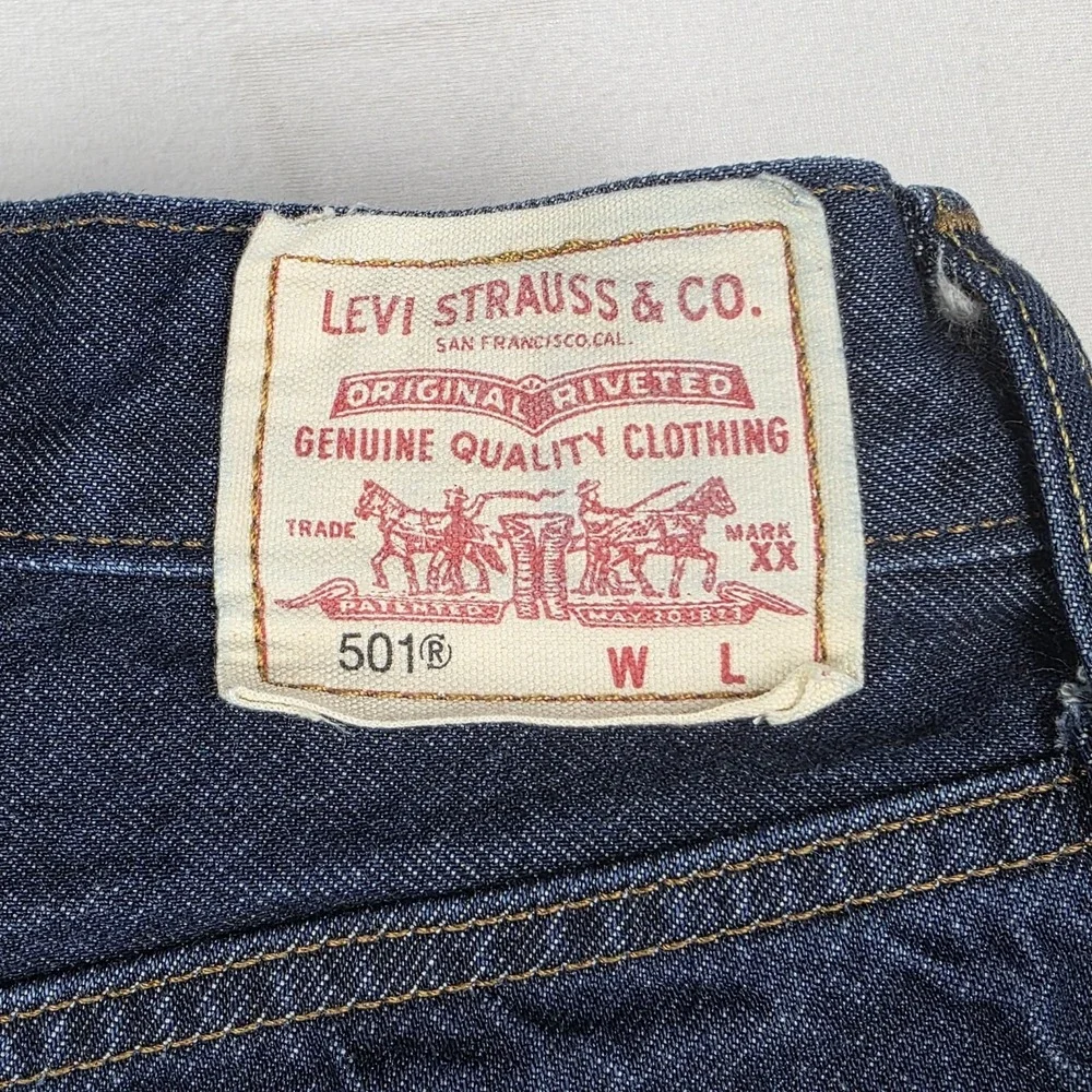Levis Jeans Mens Size 31x30 501 XX Button Fly Dark Wash Blue Denim Pants